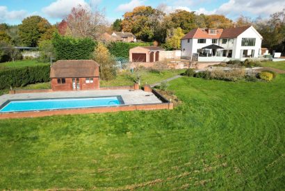 The outdoor swimming pool at Southwoods, Hampshire