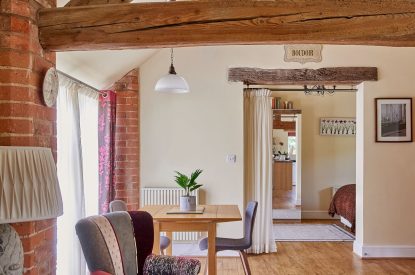 The dining area at The Couple's Retreat, Peak District