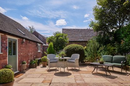 The courtyard at The Couple's Retreat, Peak District