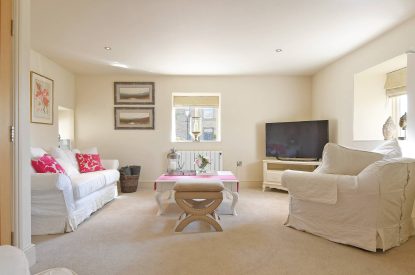 The living room at Horseshoe House, Peak District
