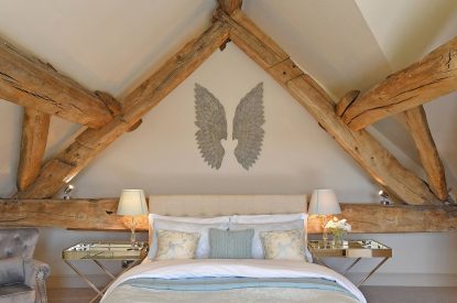 The bedroom at Horseshoe House, Peak District