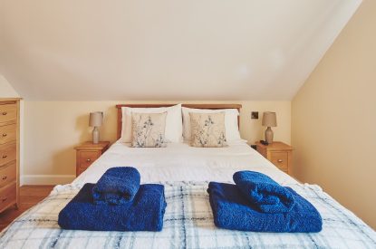 A double bedroom at Big Barn, Welsh Borders