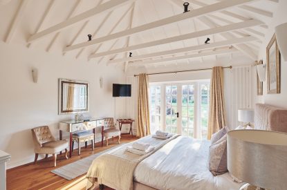 A double bedroom at Flock Cottage, Welsh Borders