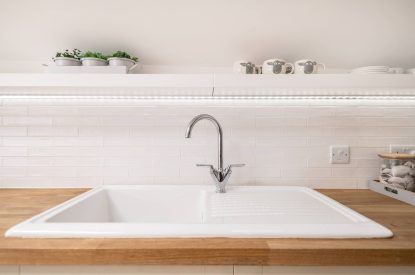 The kitchen sink at Luxury Penthouse, Cotswolds