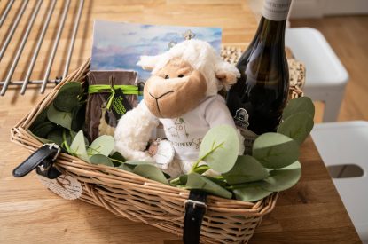 A gift hamper at Luxury Penthouse, Cotswolds