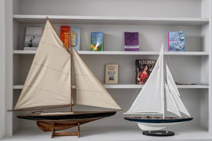 Model boats at Rose Cottage, Isle of Wight