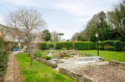 The garden with patio area at Rose Cottage, Isle of Wight
