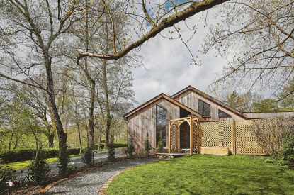 The exterior of the spa facilities at Shepherd's View, Lake District