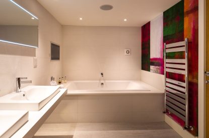 The bathroom at The Shippon Cottage, Lake District