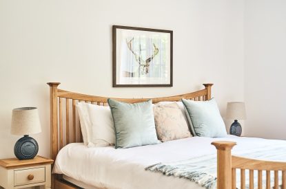 A double bedroom at Steward's Cottage, Welsh Borders