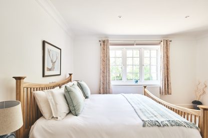 A double bedroom at Steward's Cottage, Welsh Borders