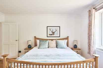 A double bedroom at Steward's Cottage, Welsh Borders