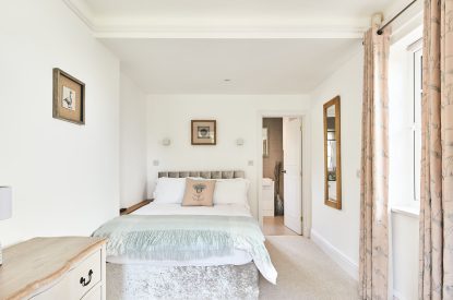 A double bedroom at Steward's Cottage, Welsh Borders