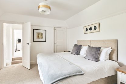 A double bedroom at Steward's Cottage, Welsh Borders