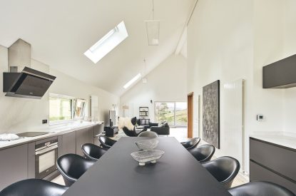 The dining room at Munro Cabin, Loch Lomond