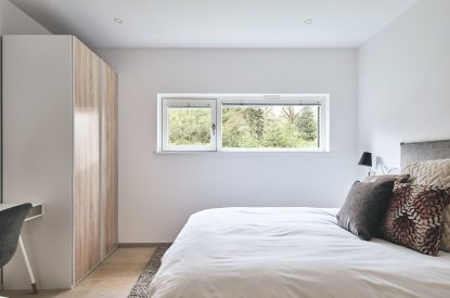 A double bedroom at Stag Cabin, Loch Lomond