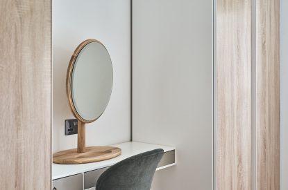 A dressing table at Stag Cabin, Loch Lomond