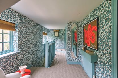 The hallway and staircase at Bridlepath Cottage, North Wessex Downs