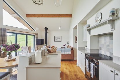The kitchen at Middle Tumble Cottage, Shropshire Hills