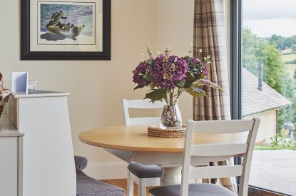 The dining room at Middle Tumble Cottage, Shropshire Hills