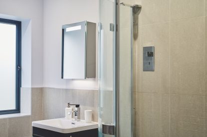 A bathroom at Woodland House, Worcestershire