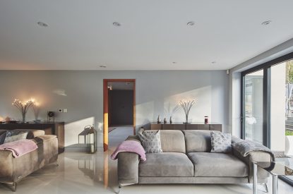 The living room at Woodland House, Worcestershire