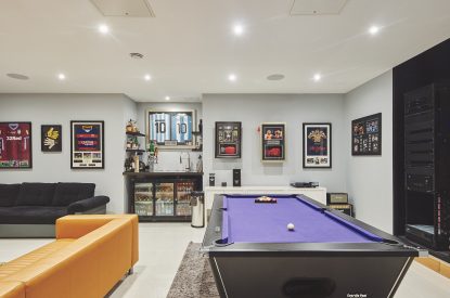 The games room at Woodland House, Worcestershire