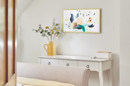 The bedroom side table at Ember Cottage, Cotswolds