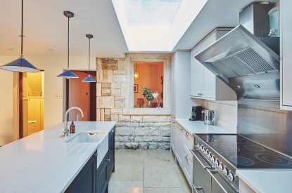 The kitchen at Ember Cottage, Cotswolds