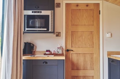 The kitchen at Peak Cabin, Peak District