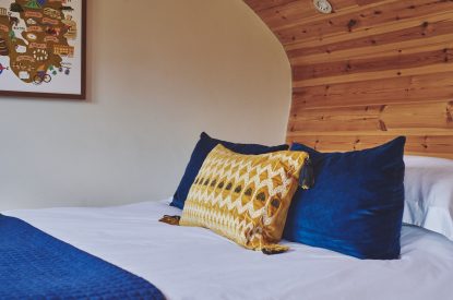 The bed at Padley Cabin, Peak District