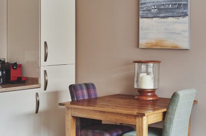 The dining table at Hophouse Cottage, Peak District