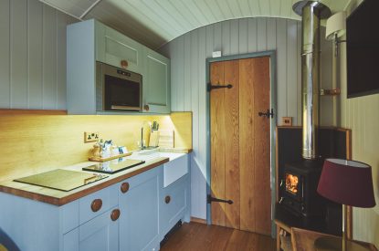 The kitchen at Falcon's Hut, Peak District