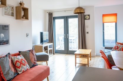 The living room at 7 Pen y Bont, Abersoch