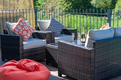 The patio at 7 Pen y Bont, Abersoch