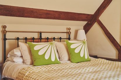 A double bedroom at Woodpecker Loft, Peak District
