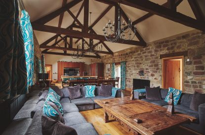 The living room at Woodpecker Loft, Peak District
