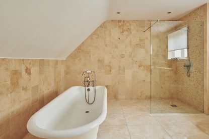 A bathroom at Heron House, Peak District