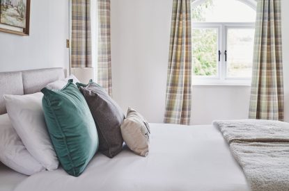 A double bedroom at Kingfisher Cottage, Welsh Borders