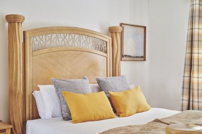 A double bedroom at Kingfisher Cottage, Welsh Borders