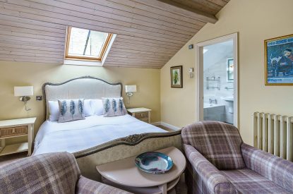A bedroom at Plas Efailnewydd, Llyn Peninsula