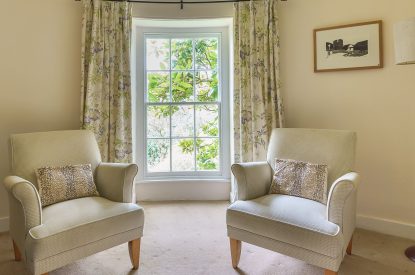 A bedroom at Plas Efailnewydd, Llyn Peninsula