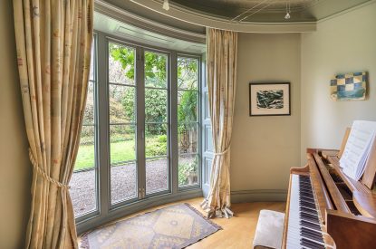 The living room at Plas Efailnewydd, Llyn Peninsula
