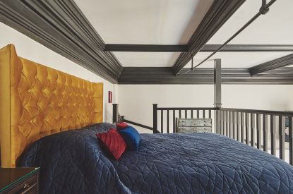 The bedroom at The Vault, Norfolk