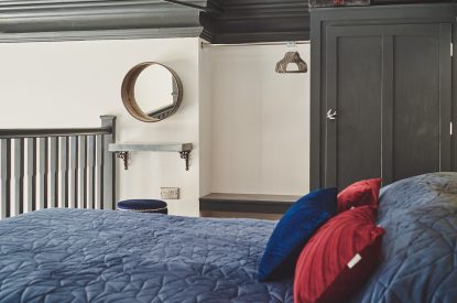 The bedroom at The Vault, Norfolk