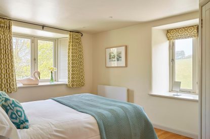 A double bedroom at Harberton Cottage, Devon