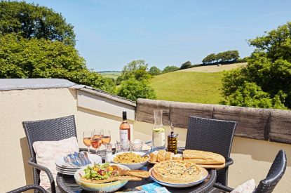 The balcony at Buckfast Cottage, Devon