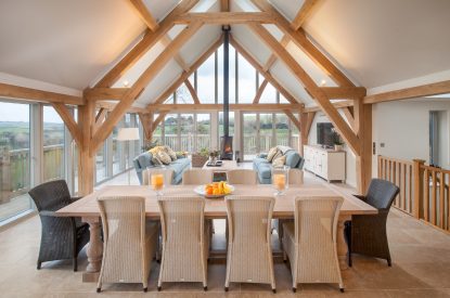 The dining table at Serenity Retreat, Devon
