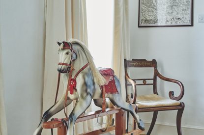 The rocking horse at Tennyson House, Cotswolds