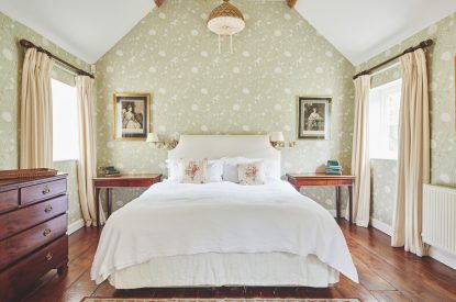The bedroom at Carroll Cottage, Cotswolds